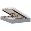 vidaXL Storage Bed with Mattress Light Grey 135 x 190 cm Fabric