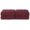 vidaXL Modular Sofa 2 pcs Maroon 140 x 70 x 36 cm Fabric
