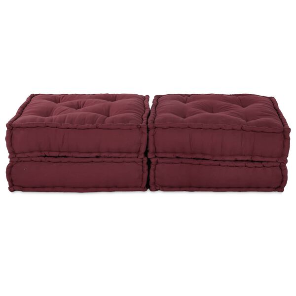 vidaXL Modular Sofa 2 pcs Maroon 140 x 70 x 36 cm Fabric