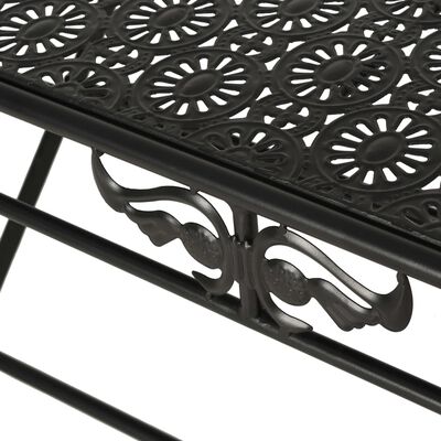 vidaXL Folding Coffee Table Vintage Style Metal 100x50x45 cm Black