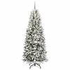 vidaXL Artificial Christmas Tree with 300 LEDs with Stand White 210 cm