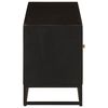 vidaXL TV Cabinet Black 110x30x40 cm Solid Wood Mango and Iron