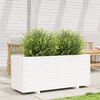vidaXL Garden Planter White 110x40x49.5 cm Solid Wood Pine
