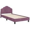 vidaXL Children's Bed Frame with Headboard Purple 80 x 200 cm Velvet