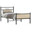 vidaXL Bed Frame without Mattress Sonoma Oak 90x190 cm Single Engineered Wood