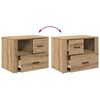 vidaXL Bedside Cabinet Artisan Oak 35 x 60 x 50 cm Engineered Wood