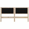 vidaXL Upholstered Headboard Brown 160 cm Solid Pine Wood