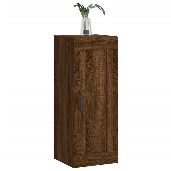 vidaXL Wall Mounted Cabinet Brown Oak 34.5x34x90 cm Engineered Wood