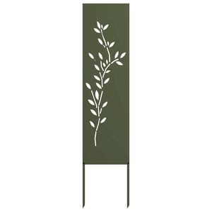vidaXL Garden Privacy Screen Olive green 32 x 140 cm Cold-rolled steel