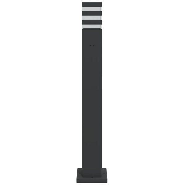 vidaXL Outdoor Floor Lamp with Outlet Black 80 cm Aluminium
