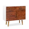 vidaXL Sideboard Solid Acacia Wood 90x33.5x83 cm