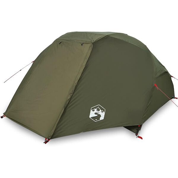 vidaXL Fishing Tent 5-Person Olive Green Waterproof