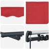 vidaXL Retractable Awning Manual Red 300 x 250 cm Polyester and Steel