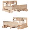 vidaXL Bookcase Bed without Mattress 180x200 cm Super King Solid Wood Pine