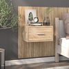 vidaXL Wall-mounted Bedside Cabinet Sonoma Oak