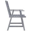 vidaXL 7 Piece Garden Dining Set Grey Solid Acacia Wood