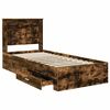 vidaXL Bed Frame with Drawer with Headboard Manual Engineered Wood