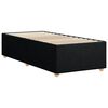vidaXL Bed Frame without Mattress Black Single Fabric