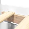 vidaXL Bed Frame with Headboard without Mattress White 200x200 cm
