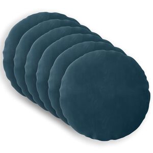 vidaXL Cushion with Pillow HEERLEN 6 pcs Blue Velvet