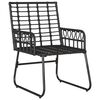 vidaXL Garden Dining Set 3 pcs Black and Anthracite Poly rattan, steel