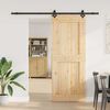 vidaXL Sliding Door with Hardware Set 90x210 cm Solid Wood Pine