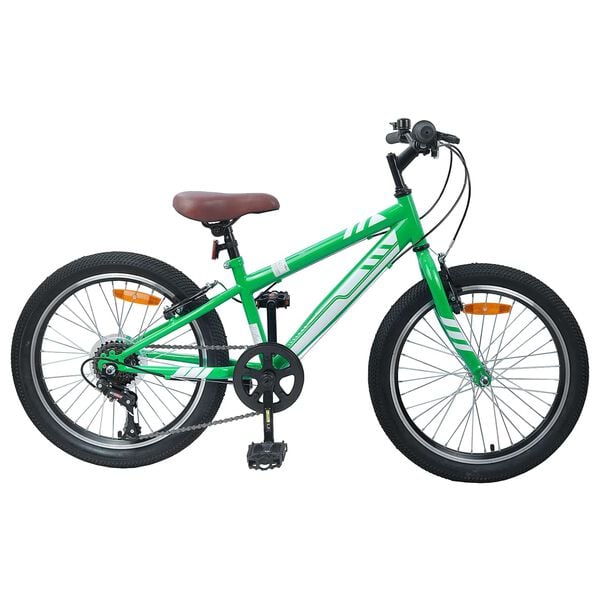 vidaXL Mountain Bike 24'' 6-Speed for 8-12 Years Old Green