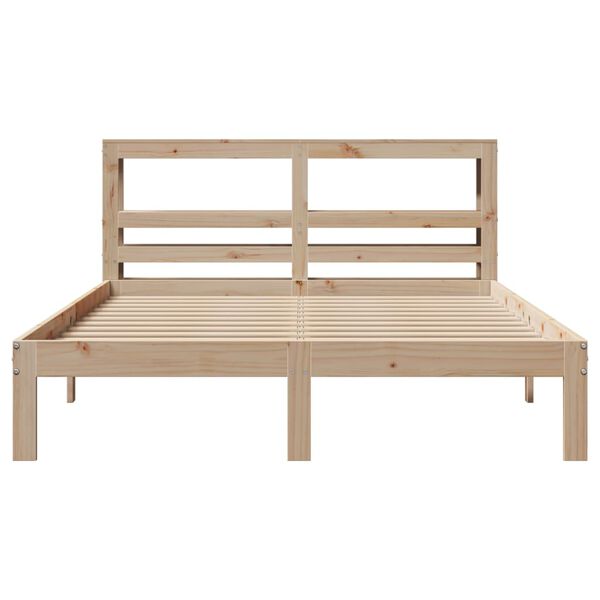vidaXL Bed Frame with Headboard without Mattress 120x190 cm Small Double