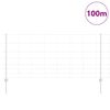vidaXL Fence with Post Silver 1 x 100 m