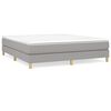 vidaXL Box Spring Bed Frame Light Grey Super King Fabric