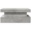 vidaXL Coffee Table with LED Lights Concrete Grey 90x50x40 cm