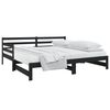 vidaXL Pull-out Day Bed without Mattress Black 2x(90x190)cm