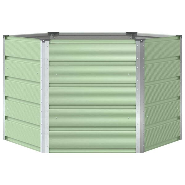 vidaXL Planter Pastel Green 129 x 129 x75 cm Steel