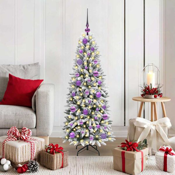 vidaXL Artificial Christmas Tree with 150 LEDs White 53 x 53 x 120 cm
