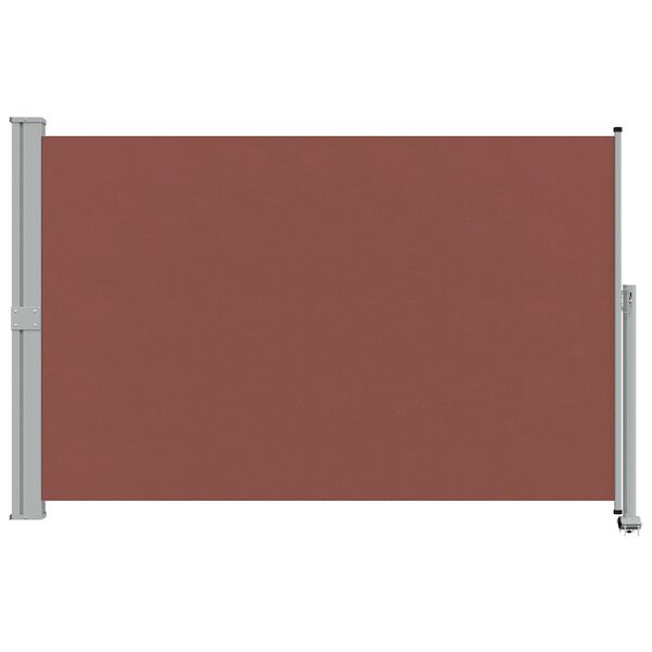 vidaXL Patio Retractable Side Awning 160x300 cm Brown