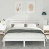 vidaXL Bed Frame with Headboard White 140 x 200 cm Solid Pine Wood