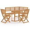 vidaXL 4 Piece Bistro Set Solid Acacia Wood