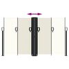 vidaXL Retractable Side Awning Cream 140x1000 cm