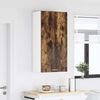 vidaXL Hanging Cabinet with Door Smoked Oak and White 50 x 31 x 100 cm