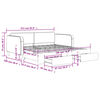vidaXL Daybed with Trundle&Drawers without Mattress Dark Grey 90x190 cm Single