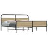 vidaXL Metal Bed Frame without Mattress Smoked Oak 183x213 cm