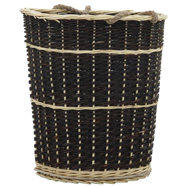 vidaXL Firewood Backpack with Carrying Belts 50x44x58 cm Natural Willow