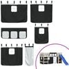 vidaXL Curtains for Loft Bed White and Black Polyester