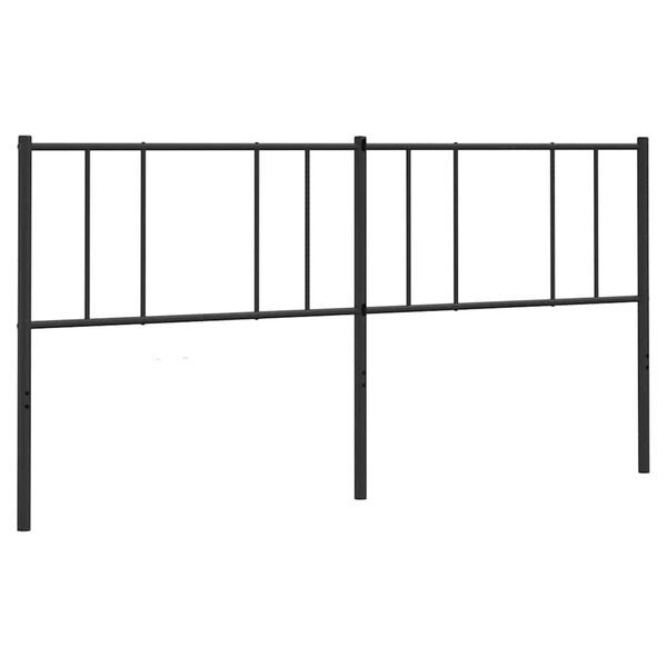 vidaXL Metal Replace Headboard Black 180 cm