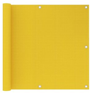 vidaXL Balcony Screen Yellow 90x500 cm HDPE