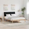vidaXL Bed frame Brown and black 140 x 200 cm Solid pine wood