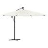 vidaXL Garden Parasol with Steel Pole White 269x269x235 cm