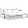 vidaXL Pull-out Sofa Bed Frame without Mattress Grey Metal 90x200 cm