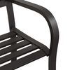 vidaXL Twin Garden Bench 246 cm Black Steel
