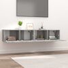 vidaXL TV Cabinets 2 pcs Grey Sonoma 80x30x30 cm Engineered Wood